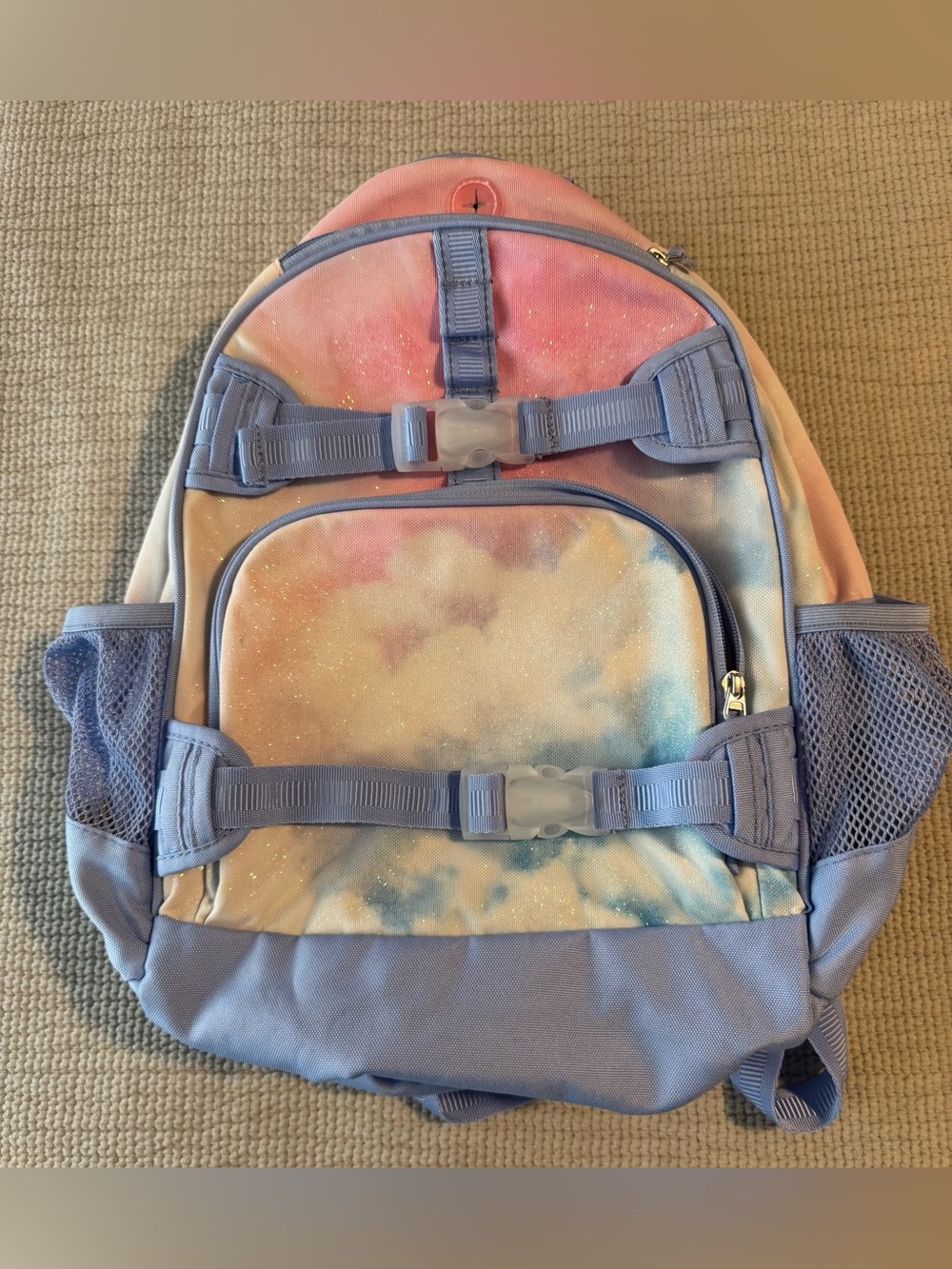 Pottery Barn Kids Rainbow Tie Dye Glitter Backpack
